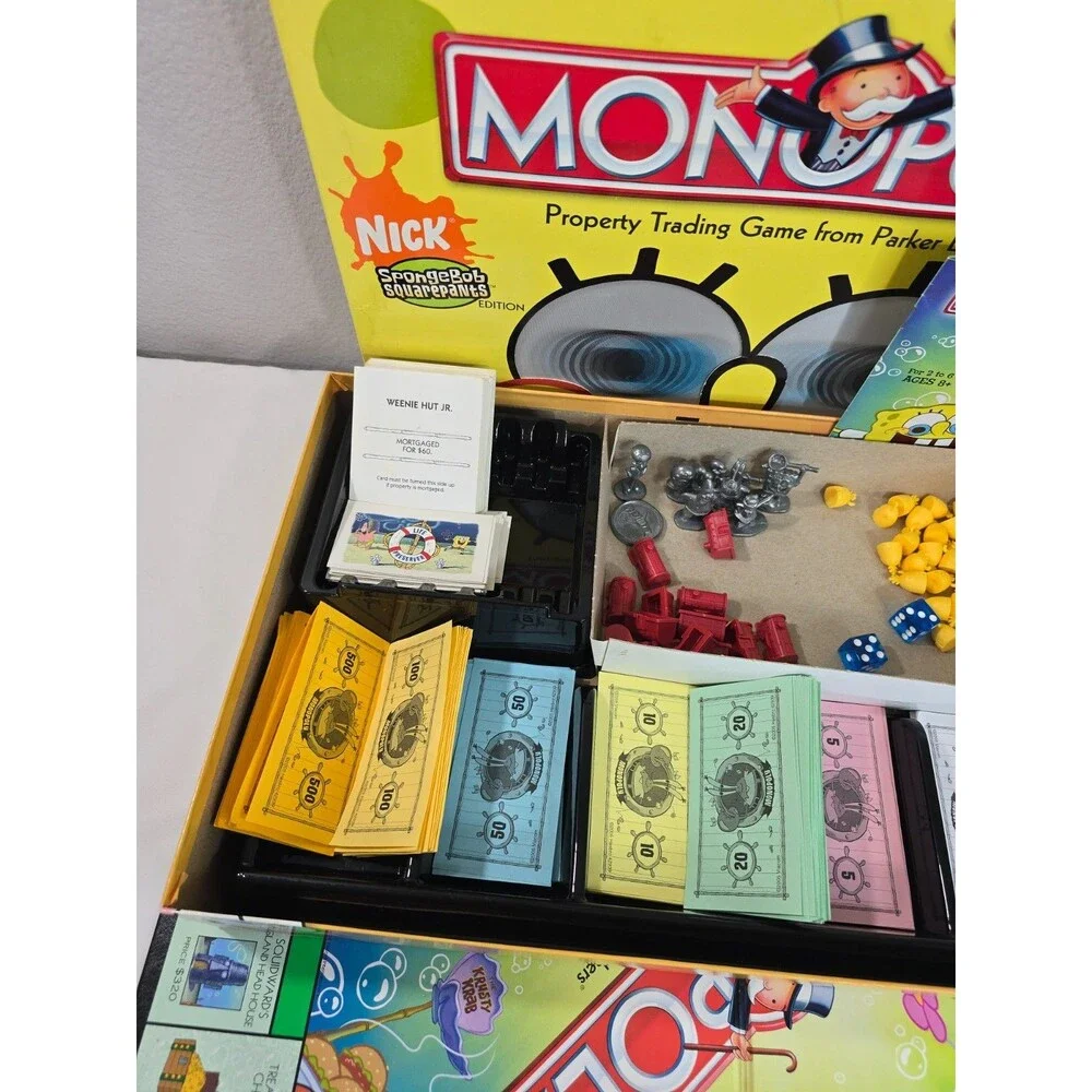 Hasbro Nickelodeon Spongebob Squarepants Monopoly Collectors Edition Complete